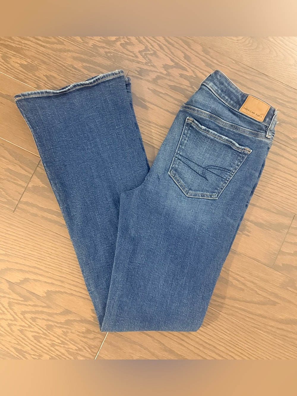 American Eagle Kick Boot Stretch Jeans Blue Wash Size 8
